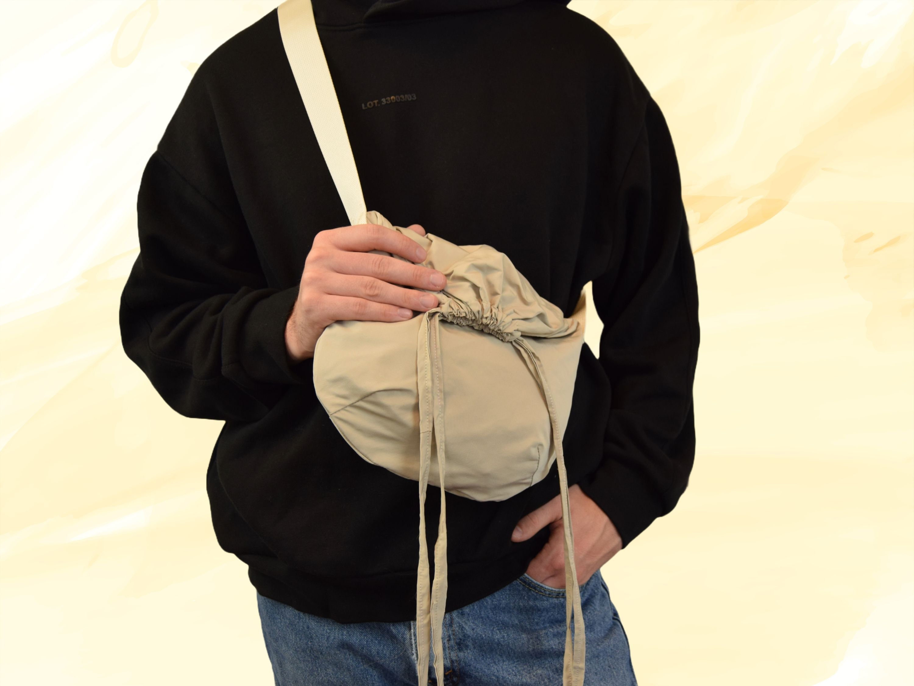 U Drawstring Shoulder Bag With an Inside Pocket - PDF Sewing Pattern ...