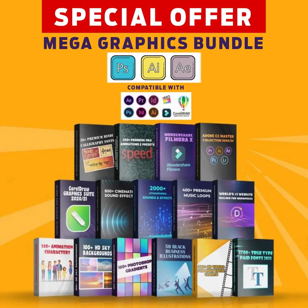 Graphic Designer Master Bundle 1000GB for Etsy