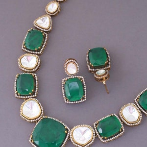 Parineeti Chopra Inspired Premium Quality Bollywood Inspired Jewelry with Earrings Sabyasachi Inspired Jewelry Indian Bridal Punjabi Set image 9