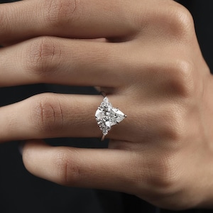 Minimalistyczny pierścionek zaręczynowy Solitaire, 14-karatowa złota obrączka ślubna dla kobiet, pierścionek z brylantem w kształcie gruszki, ręcznie robiona biżuteria, spersonalizowany prezent urodzinowy