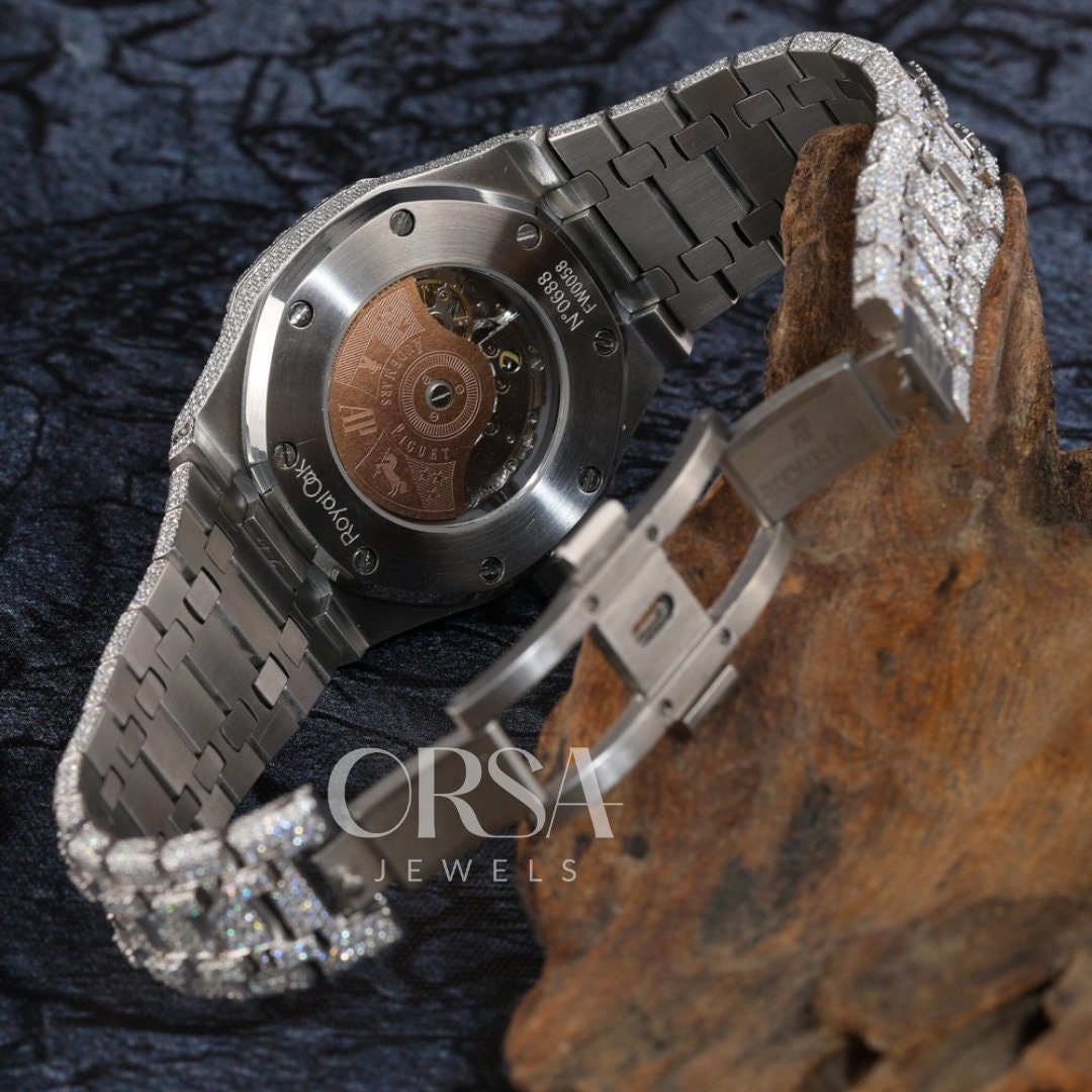 Luxury Watch in VVS Moissanite Diamond, Iced Out Watch for Men, Men's