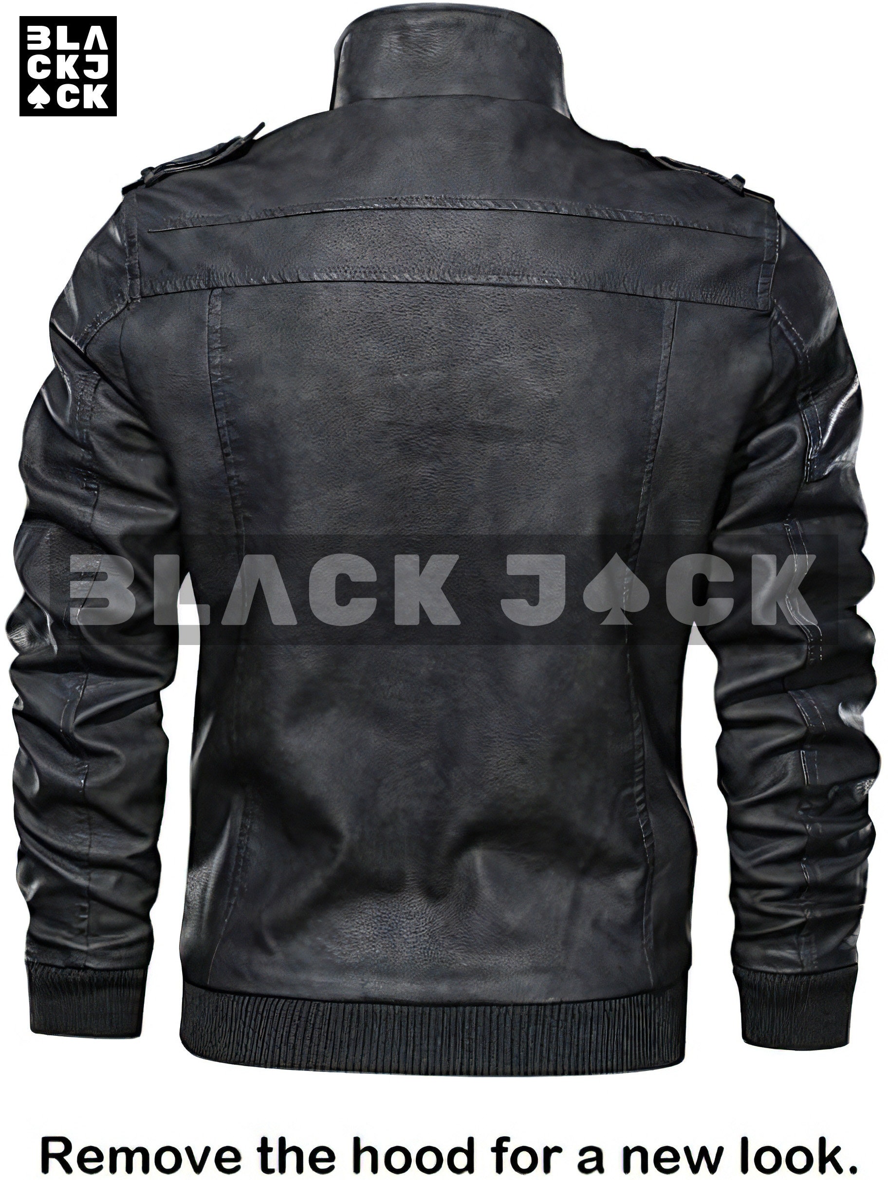 FANARCHER Men's Leather Jackets Stand Collar PU Faux Motorcycle Zipper Coat Bike