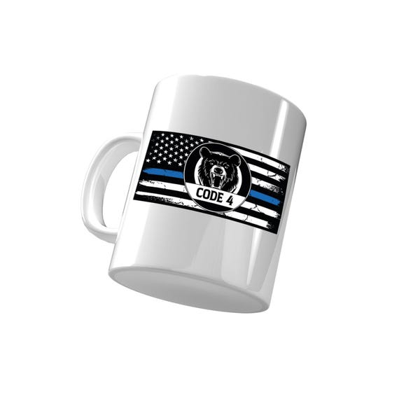 Bandera Línea Azul Delgada 3x5 Pies - Apoyo A La Policía, Polietileno Nylon Resistente 68D