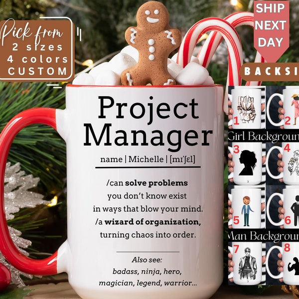 Project Manager Farewell Gift For Boss -personalized Mug for Christmas Gift Exchange Boss Thank you Gift for Manager Shops and Managers Gift