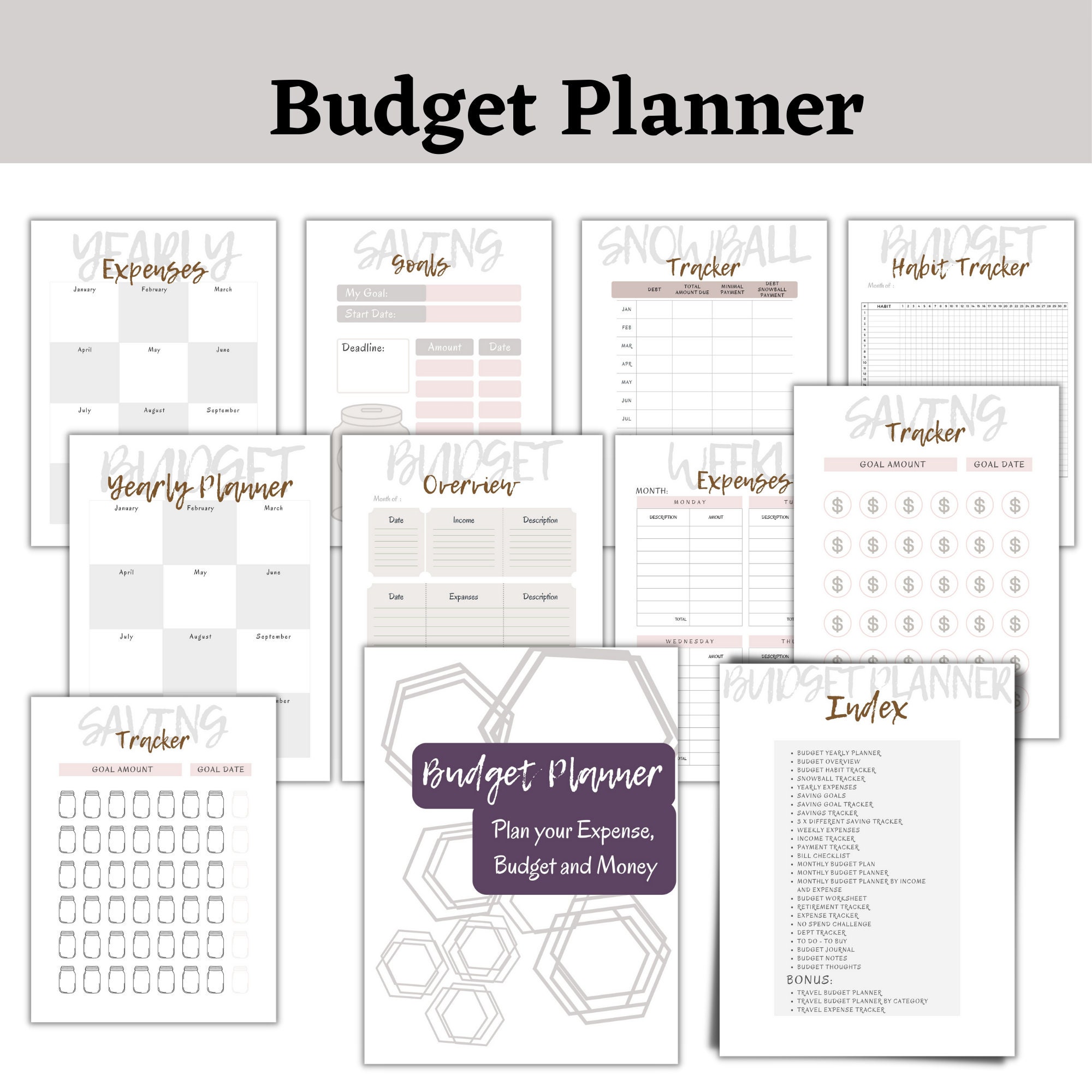 Bimonthly Budget Planner Printable Budget Planner D Travel Planners ...