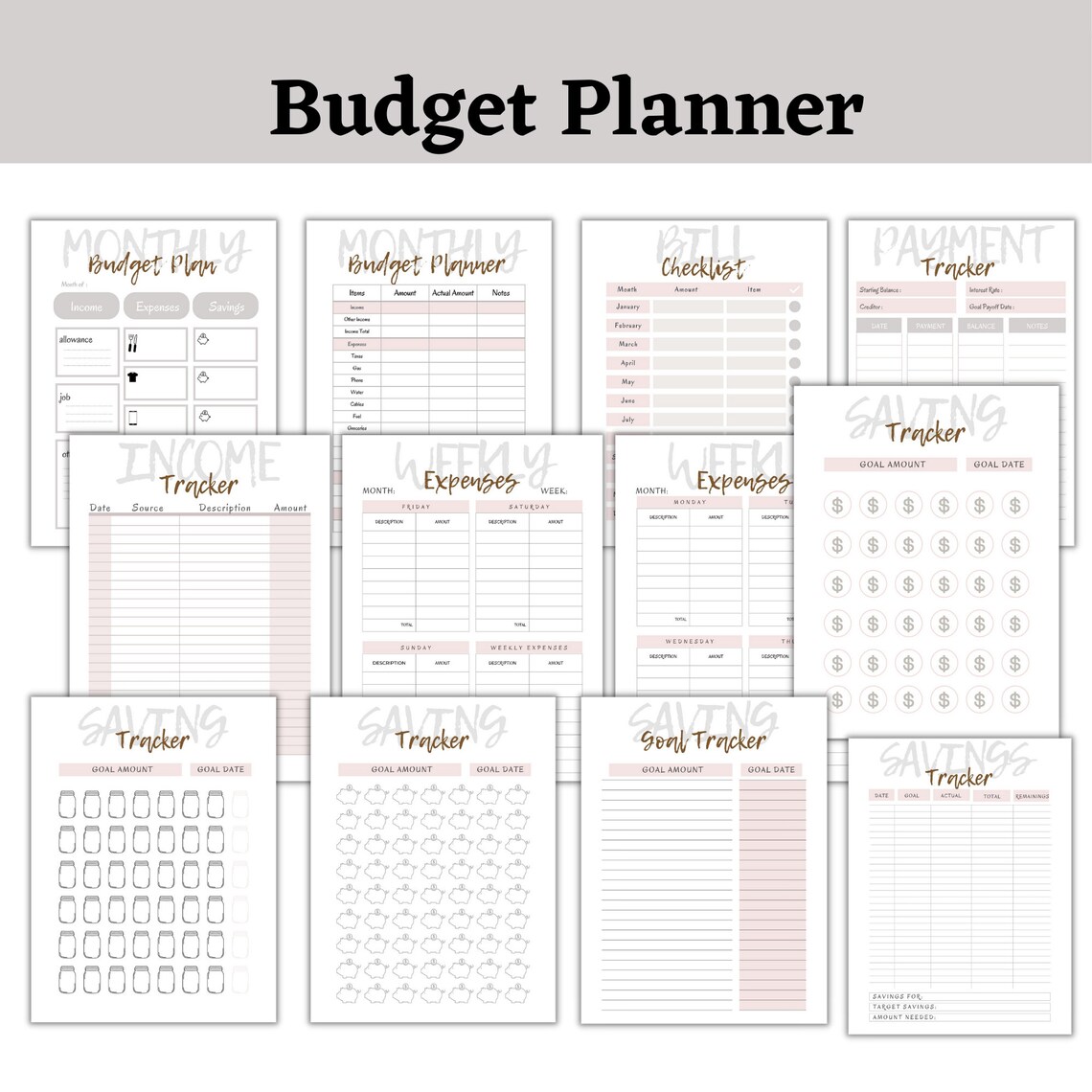 Bimonthly Budget Planner Printable Budget Planner D Travel - Etsy