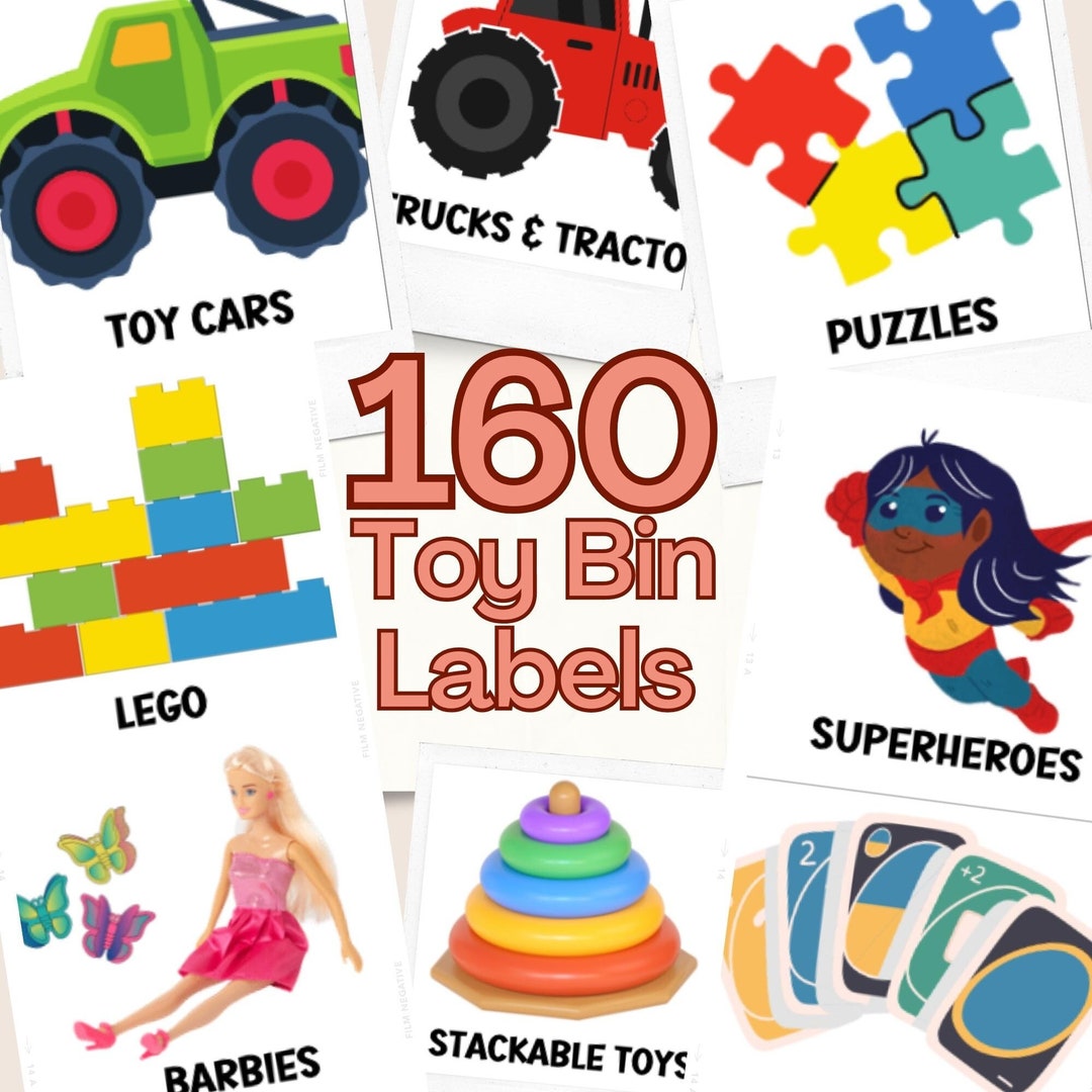 Toy Bin Labels Toy Organization Bin Clip Labels Bin Stickers Toy
