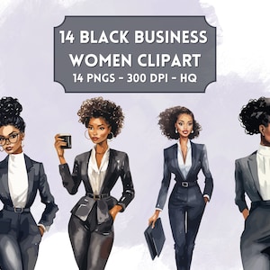 Zwarte zakenvrouwen cliparts, zakenvrouwen PNG, mooie zwarte vrouwen clipart, zakenvrouwen