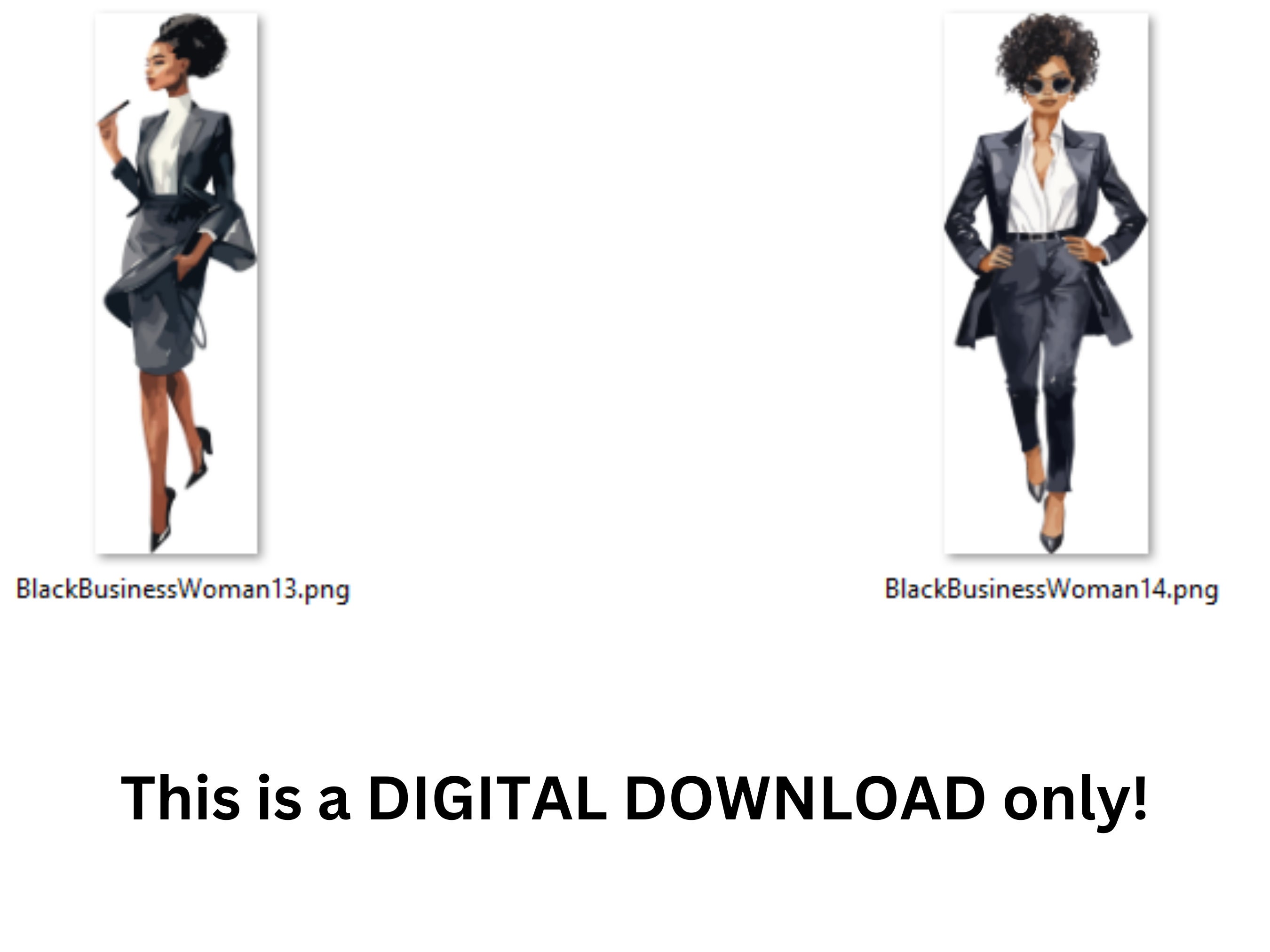 Black Business Women Cliparts Business Women PNG Beautiful - Etsy