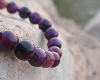 Natürliches Sugilith Armband - Seltene Heilung Kristall Energie Schmuck