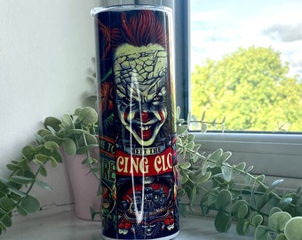 Horror tumbler/ Horror Waterbotle/ Travel cup/ Michael Myers/ Penywise/ Freddy Krueger/ Horror cup/ Halloween/ Horror gift/ Halloween