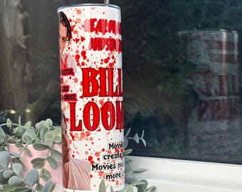 Horror Ghost Face Tumbler/ 20oz Insulated Travel Mug Waterbottle/ Hot and cold drink cup/ Billy Loomis/ Gothic Alternative Gifting/