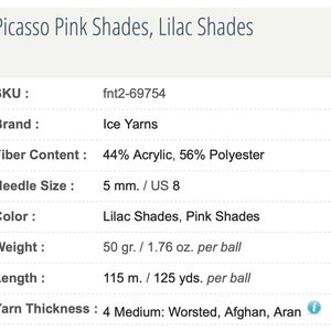 Ice Yarns Picasso Pink Shades Lilac Shades image 3