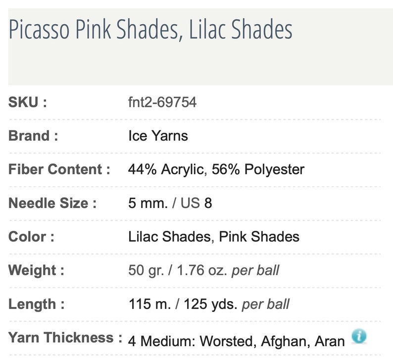 Ice Yarns Picasso Pink Shades Lilac Shades image 3