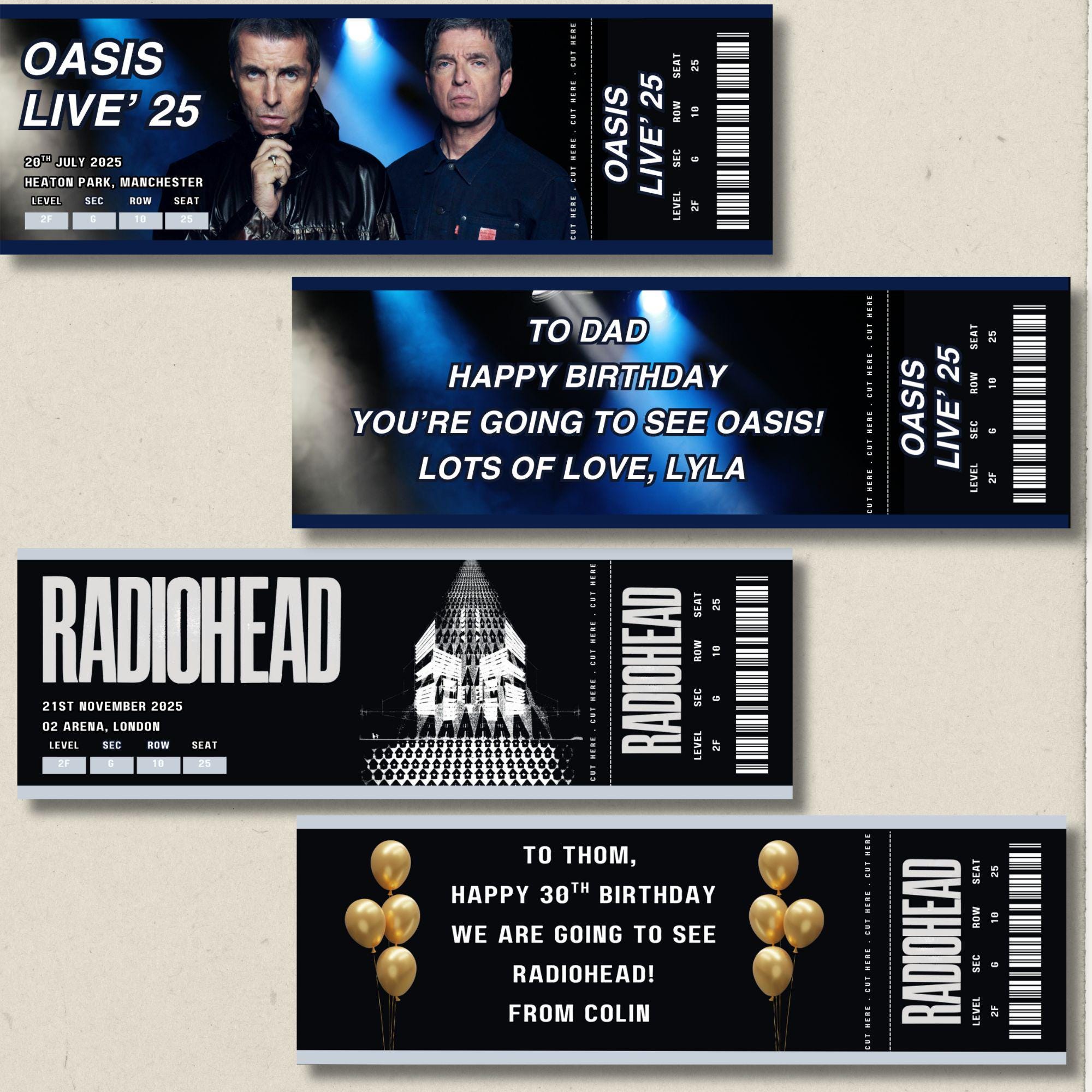Digital Custom Concert Ticket • Surprise Experience Voucher • Music ...