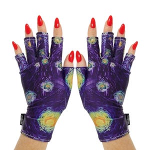 ManiGlovz The Original Dermatologist recommended UPF 50+ UV Protective Glove- Starry Knight
