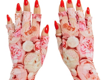 ManiGlovz The Original Dermatologist recommended UPF 50+ UV/ LED Protective Glove - Spring Fever