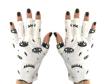 Luvas sem dedos com proteção UV UPF 50+: Protetor solar para manicure - Eye Scream