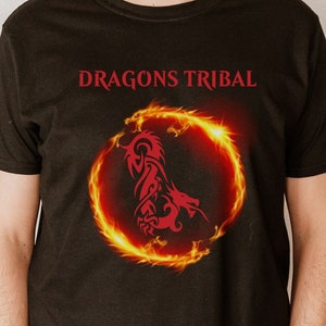 Dragons Tribal, Magic the Gathering, MTG, Magic, Tribe, Dragons, Tribal, Red, Mono-Red, Colors, T-Shirt, Shirt