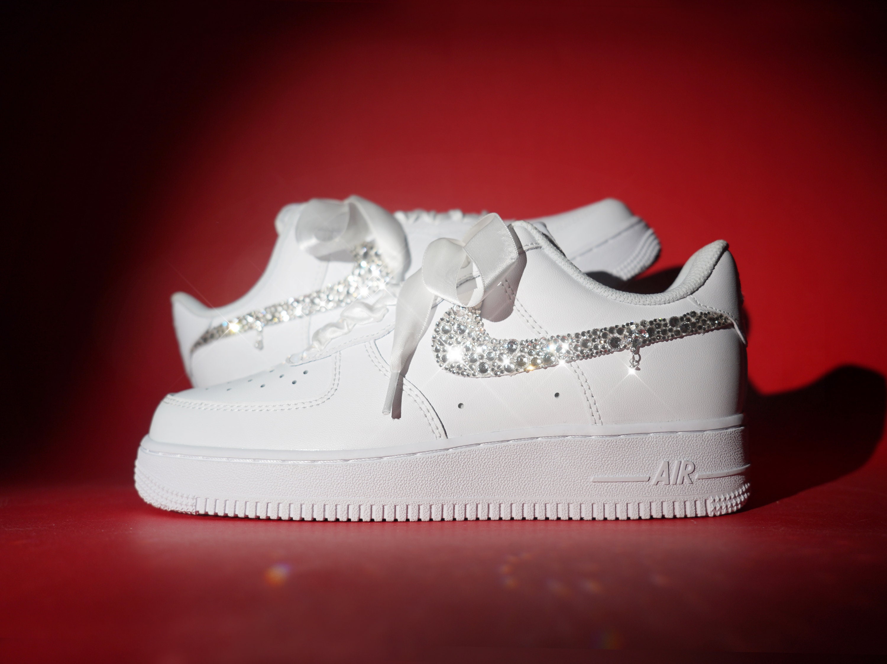 Custom Nike Air Force 1s With Crystals, Hand Placed Crystals, Crystalized,  Bedazzled, Gems, Rhinestone, Rhinestones 