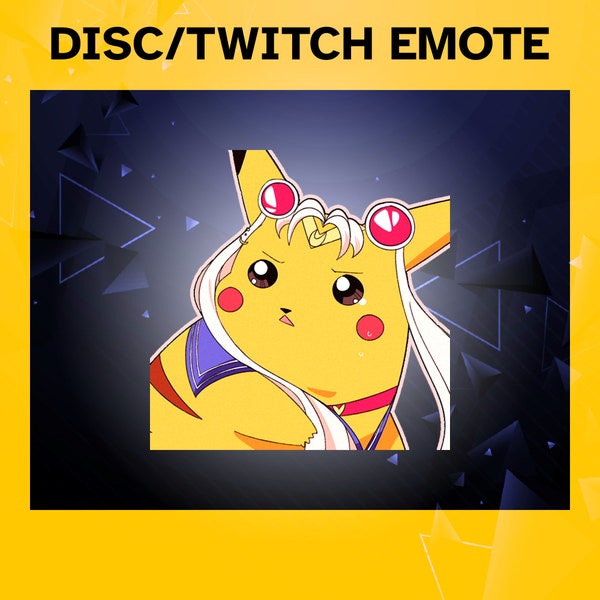 Sailor Pika Redraw Anime Emote | Custom Twitch Emotes Funny Meme Emotes