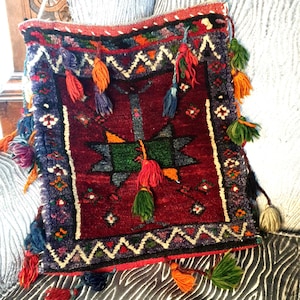 Vintage hand made carpet bag - beautiful design shoulder bag image 2
