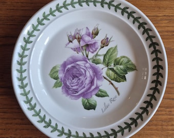 Vintage Portmeirion Pottery Botanic garden Lilac Rose plate 18.5cm diameter