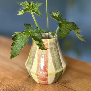 Vintage studio pottery vase - Lovely shape and Mid Century colours. Isle of Wight Brechin ware Ventnor design