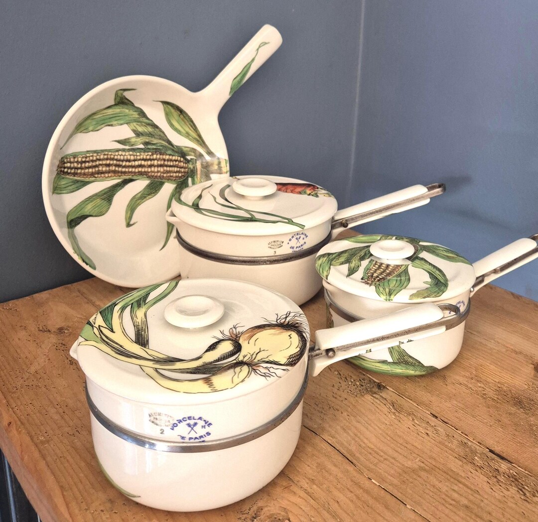 Vintage Mid Century French Porcelaine De Paris Cookware - Beautiful Set ...