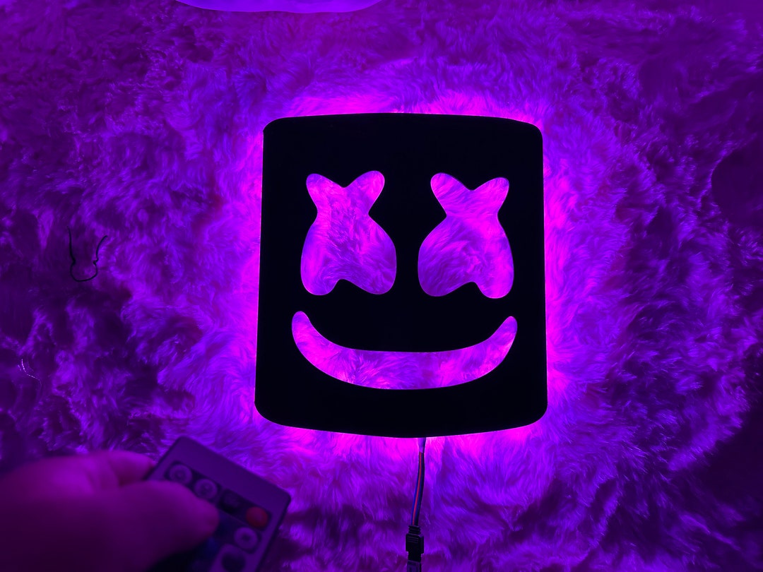 Marshmello Helmet LED Neon Home Decoration DJ Music LED Custom Etsy