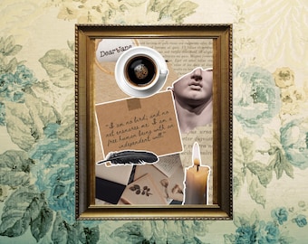 Jane Eyre Charlotte Bronte Inspirational Quote - Dark Academia - Literary Art Poster - Digital Download