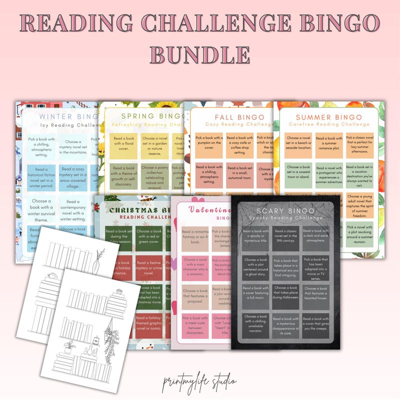 Book Bingo 2025 Etsy