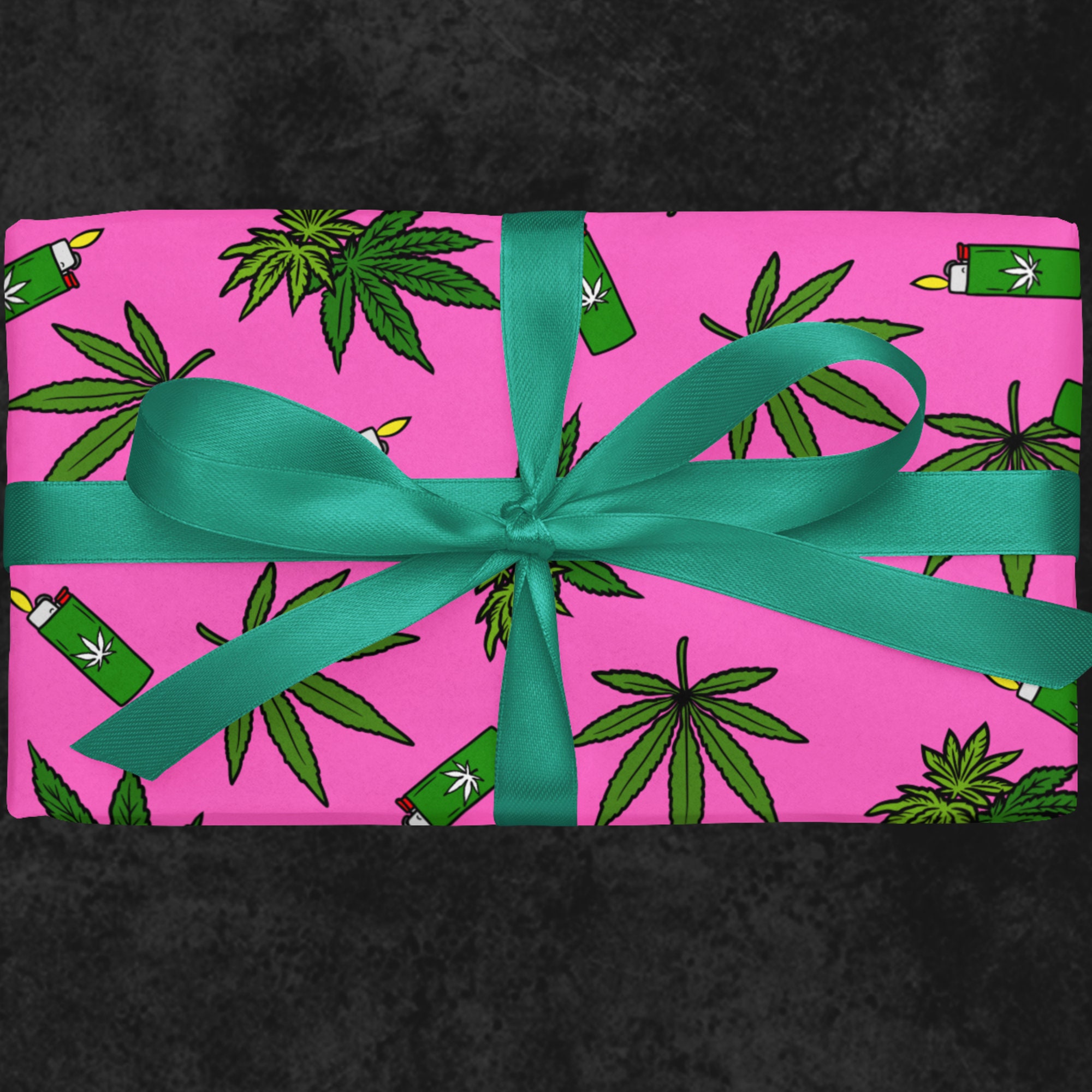 Weed Wrapping Paper Marijuana Leaf Birthday Gift Christmas Gift