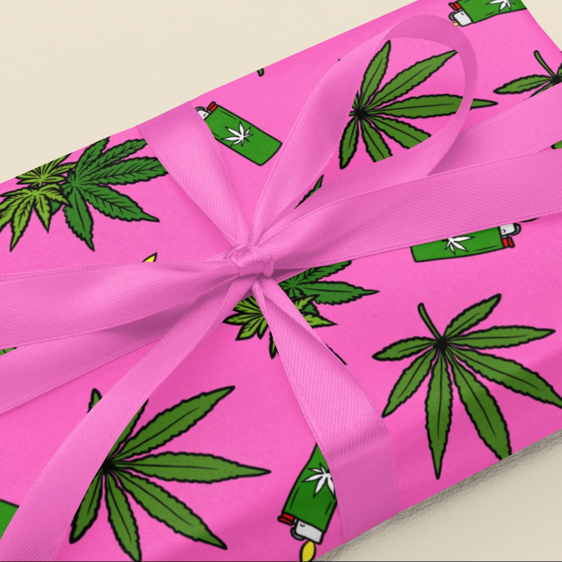 Weed Wrapping Paper Marijuana Leaf Birthday Gift Christmas Gift