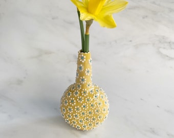 Sunshine yellow Floral Bud Vase
