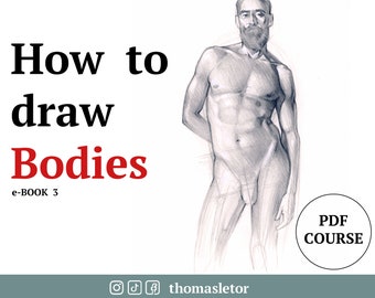 Advanced Constructive Figure Drawing Tutorial by Artist Thomas Letor EBOOK How to draw Bodies Step by Step art Illustration tutorial