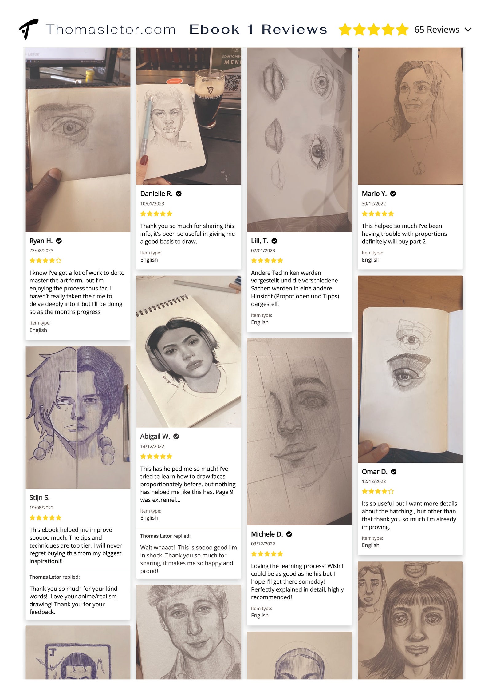 Face Drawing Tutorial: Step-by-step Guide (EBOOK) - Etsy