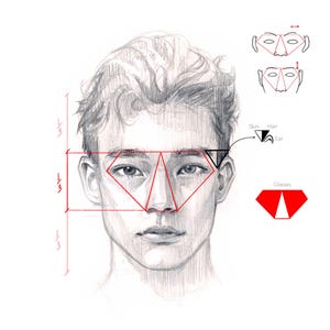 Advanced Constructive Portrait Drawing Tutorial by Artist Thomas Letor EBOOK How to draw Faces Step by Step Character Design Illustration