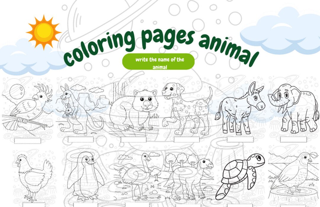 25 Fantasy Animal Coloring Pages Printable Coloring Book Etsy
