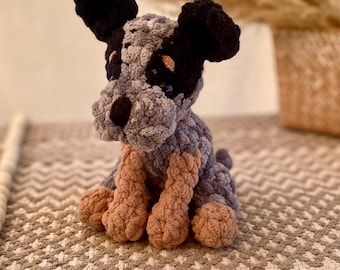 Customizable Chenille Blue Heeler Stuffed Animal: Dog Portrait Decor and Toy
