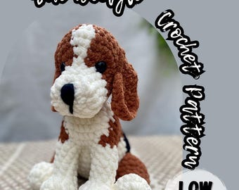 Beagle Sitting Hound Dog Crochet Pattern (PDF Pattern)