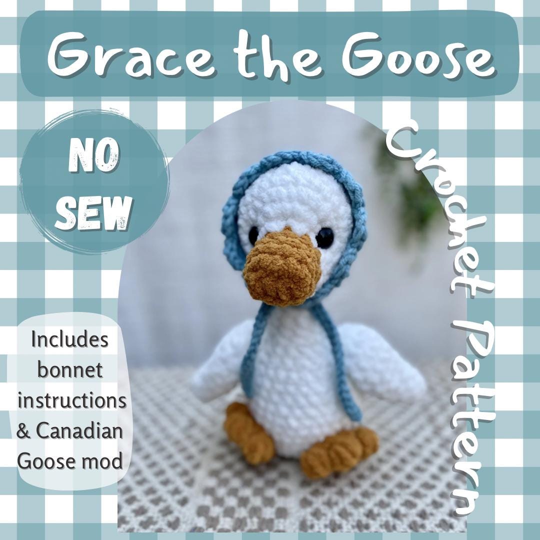 Grace the Goose Crochet Pattern No-Sew Sitting