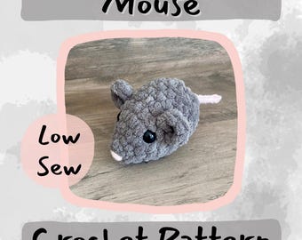 Mouse Crochet Pattern: Low Sew Amigurumi (PDF Pattern)