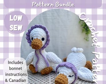 Grace the Goose Crochet Pattern Bundle | Low Sew, Canadian Mod (PDF Pattern)