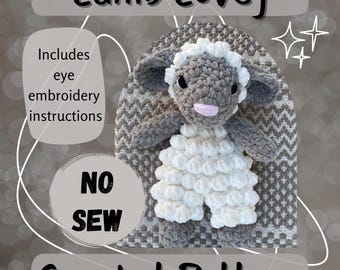 Lamb Lovey Crochet Pattern: No Sew Baby Toy (PDF Pattern)