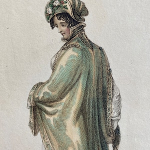 1809 Regency Fashion Teller des Gehenden Kleides