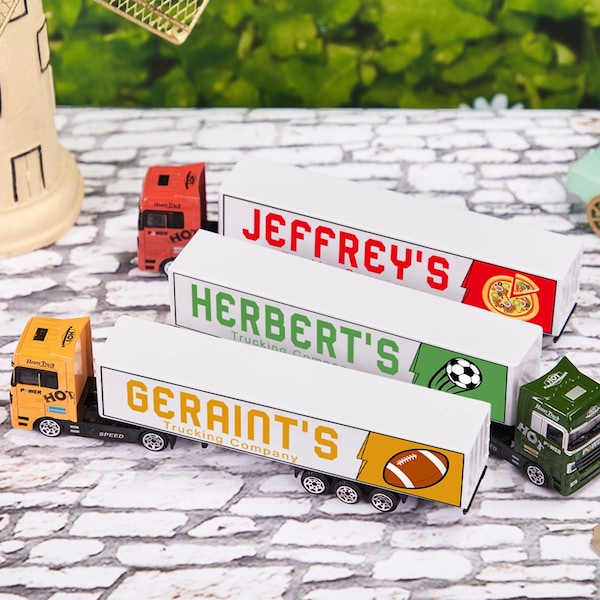 Camión de juguete personalizado, camión de juguete personalizado con el nombre de tu hijo en el lateral del camión: cumpleaños, Navidad, ¡cualquier evento para niños!