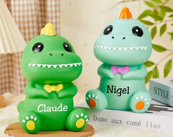 Personalized Piggy Bank with Name Kids Coin Bank Dinosaur Coin Bank Kids Birthday Gift Children's Money Bank Nursery Decor Gift for Boy
