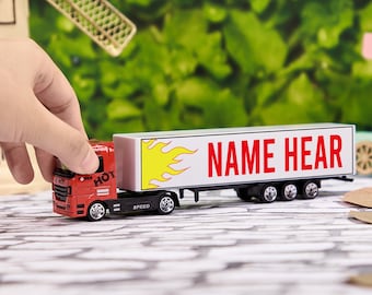 Personalized Toy Truck With Child Name, Custom Toy Truck For Boys, Gift For Children, Birthday Gift For Boys, Gift For Girls, Kids Gift