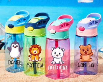 Bottiglie d'acqua per bambini personalizzate, Borraccia per bambini, Tazze per bambini con nome, Bottiglie d'acqua per bambini, Bomboniere per bambini, Bomboniere per feste di compleanno